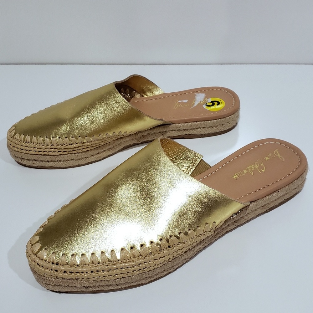 Sam Edelman Gold Esparille Slip On Sandals sz 9